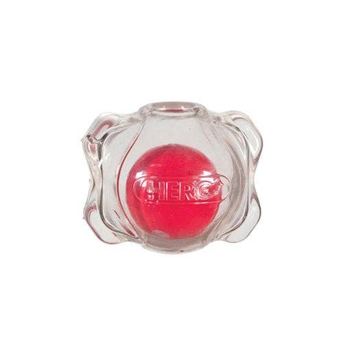 Hero Squeakables Amazing Bone Ball - Clear/ Red