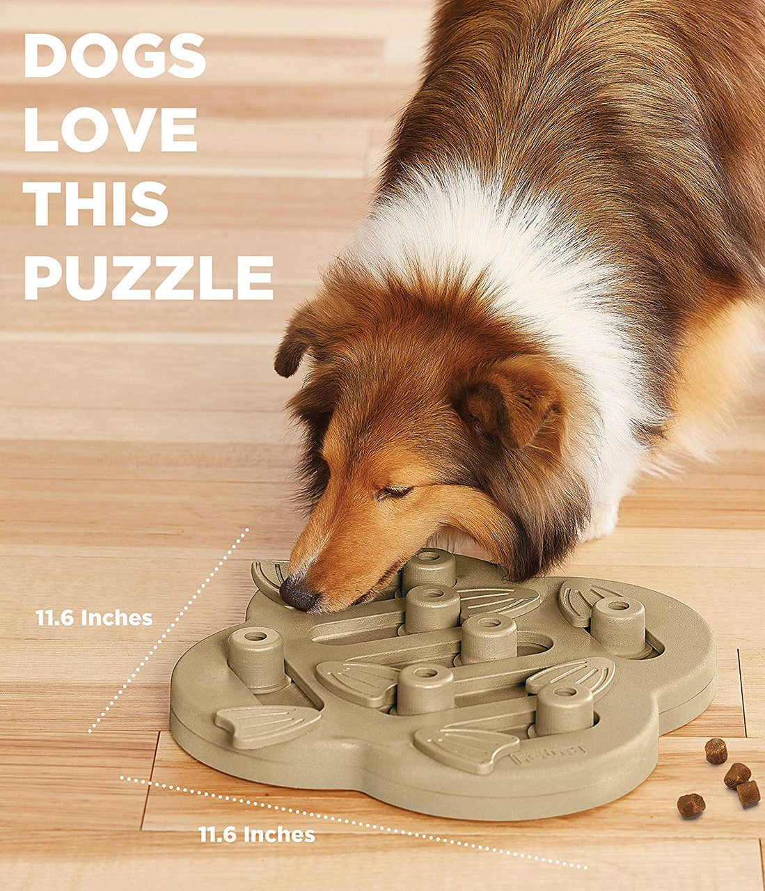 Dog Hide N' Slide Interactive Treat Puzzle - Tan