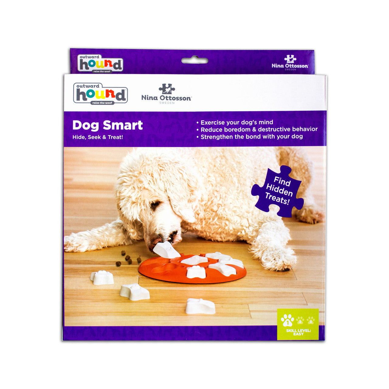 Dog Smart Interactive Treat Puzzle Dog Toy - Orange