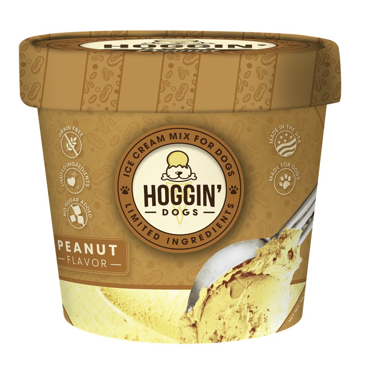 Hoggin Dogs Ice Cream Mix Cup Peanut Cup Small 2.32oz