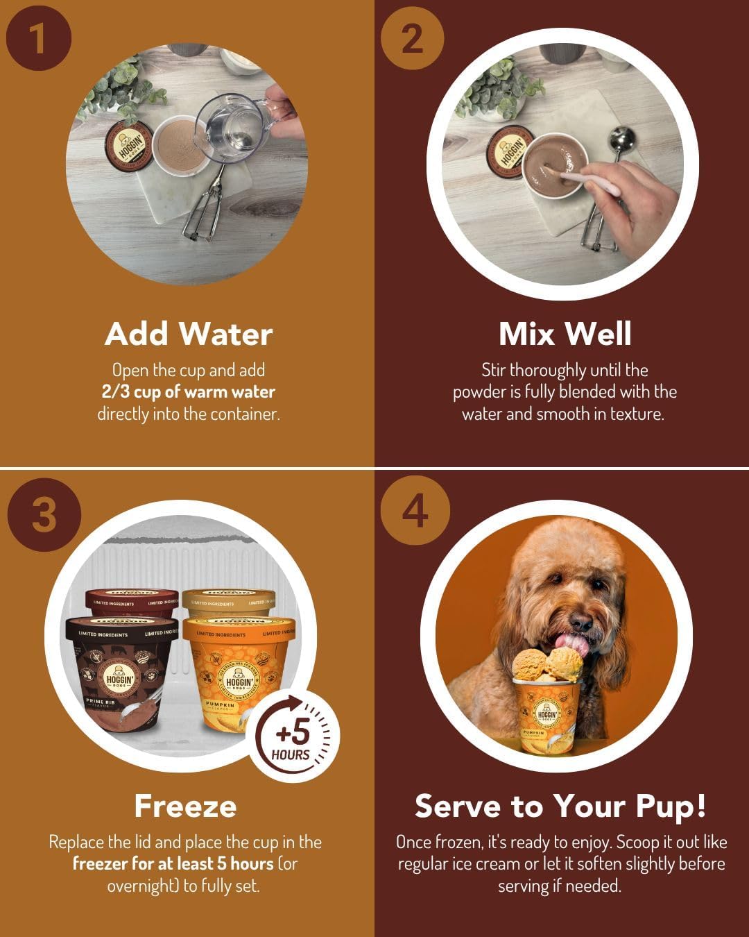 Hoggin Dogs Ice Cream Mix Cup Peanut Cup Small 2.32oz