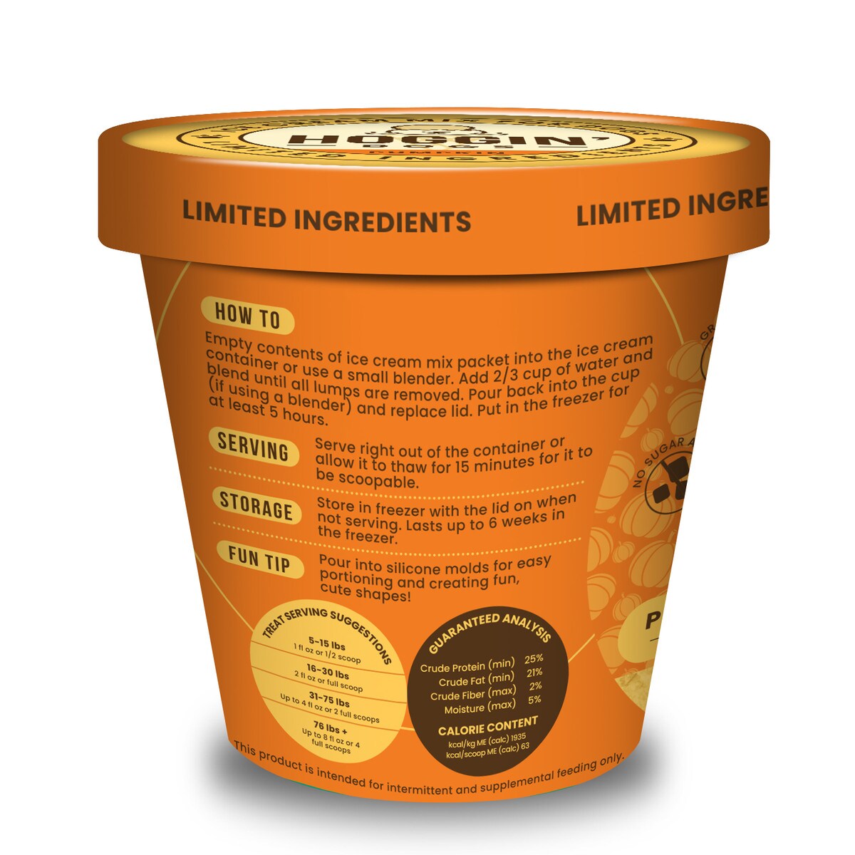 Hoggin' Dogs Ice Cream Mix Pumpkin 4.65 oz