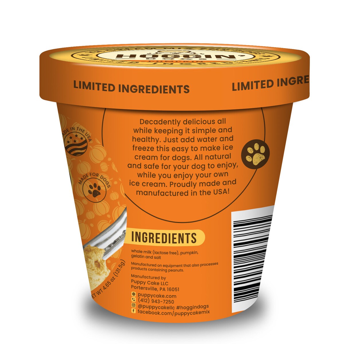 Hoggin' Dogs Ice Cream Mix Pumpkin 4.65 oz