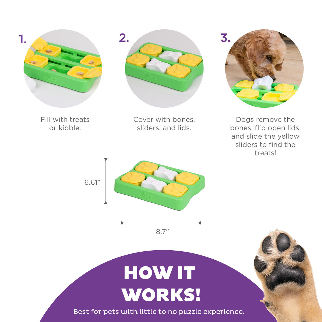 Dog Brick Dog Puzzle Dog Enrichment Toy - Level 2
