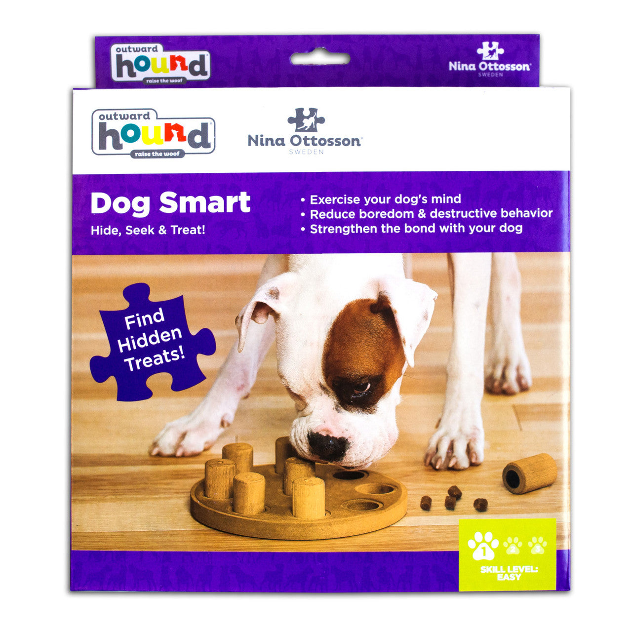 Dog Smart Composite Interactive Treat Puzzle Dog Toy - Tan