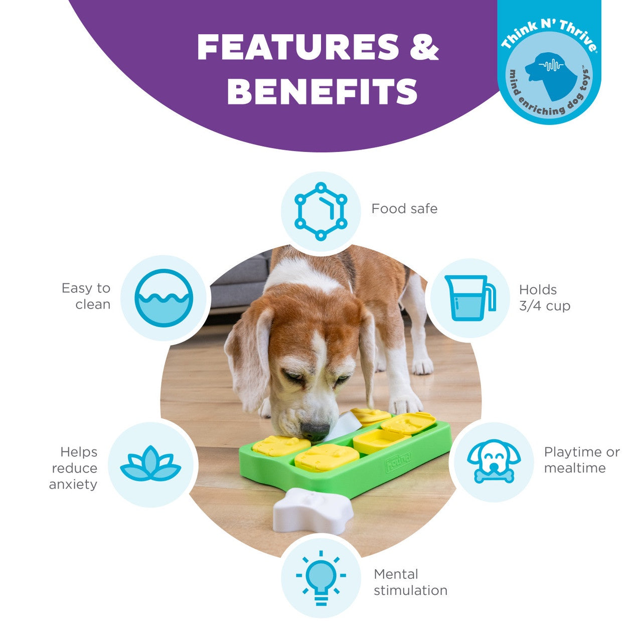Dog Brick Dog Puzzle Dog Enrichment Toy - Level 2