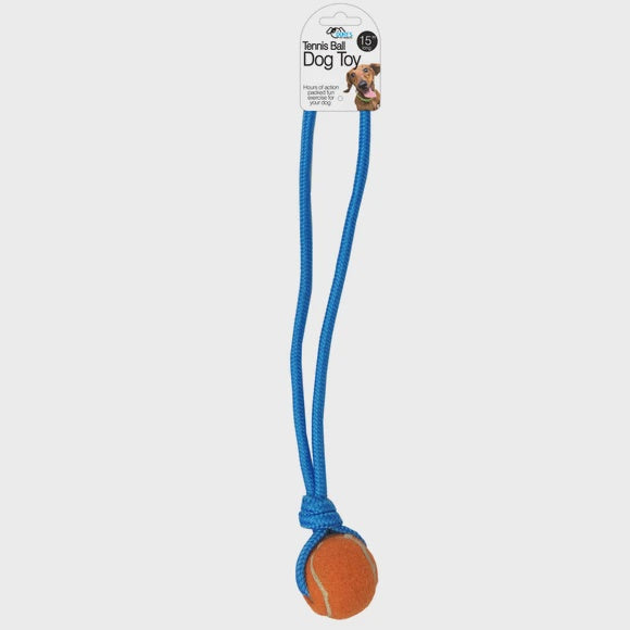 15" Dog Rope & Tennis Ball