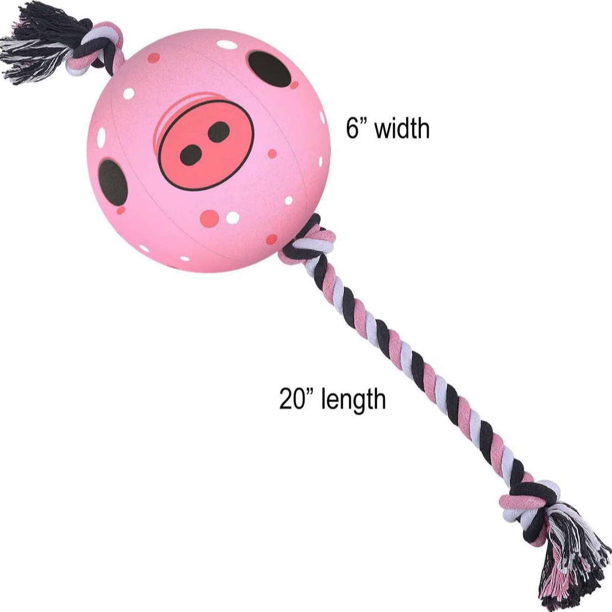 Dog Ball Rope - Tug a Piggy