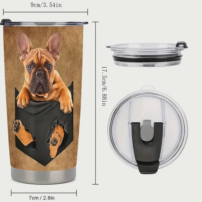20oz French Bulldog SS Travel Mug