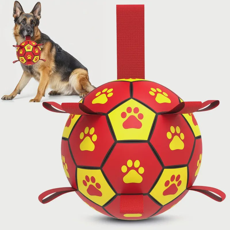 Soccer Ball with Tug Tags - Red Yellow