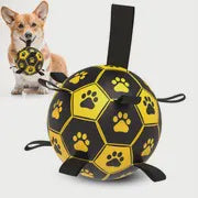 Soccer Ball with Tug Tags - Black and Yellow