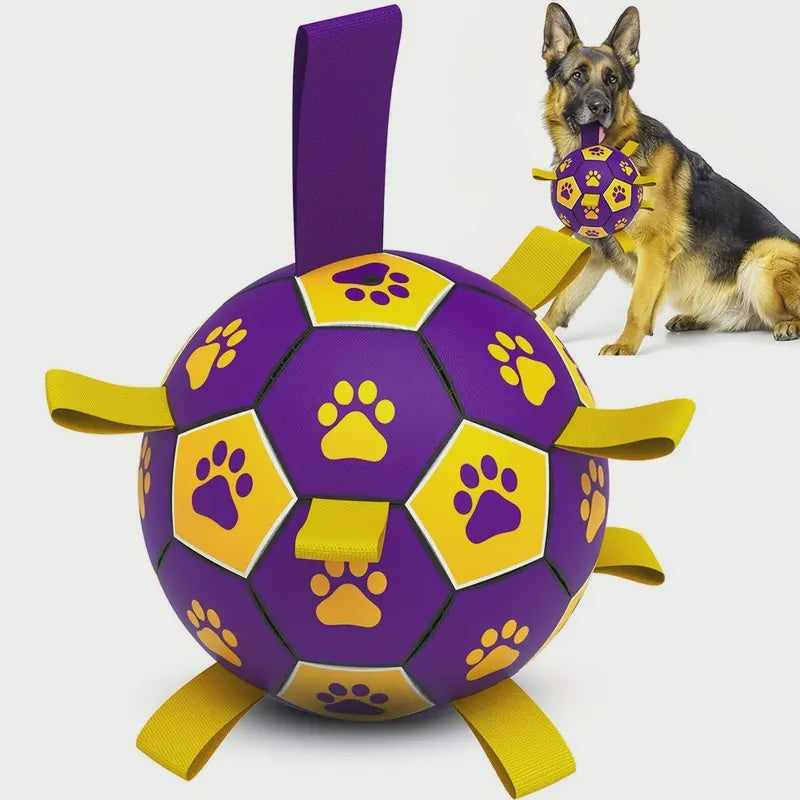 Soccer Ball with Tug Tags - Purple and Yellow