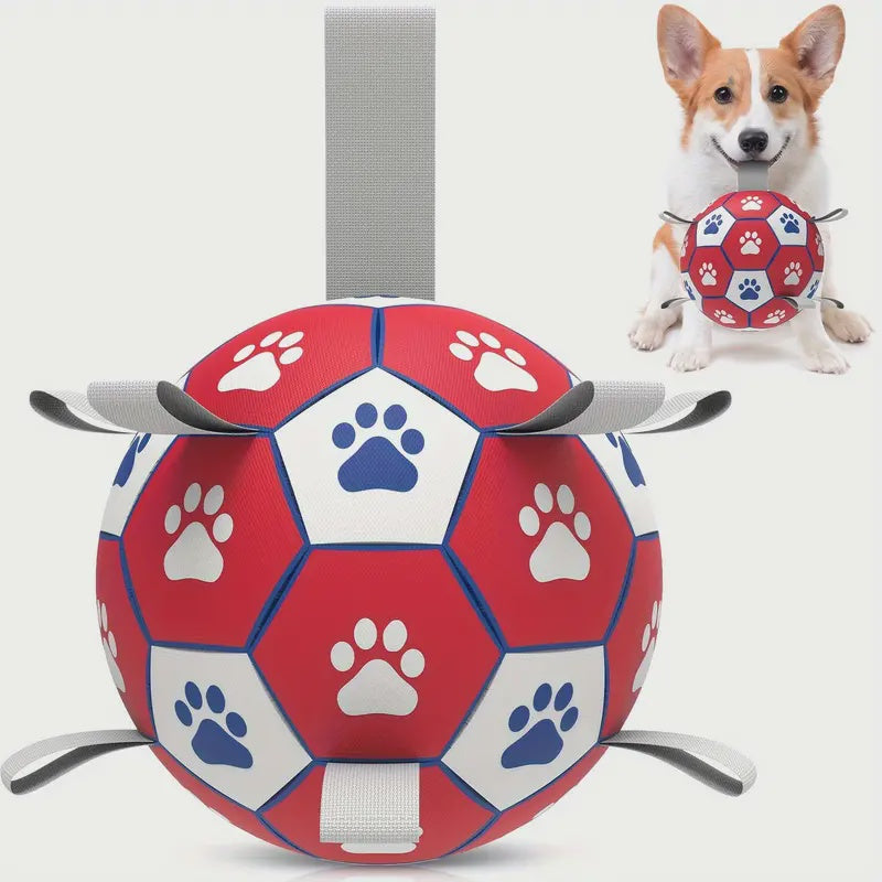 Soccer Ball with Tug Tags - Red White and Blue