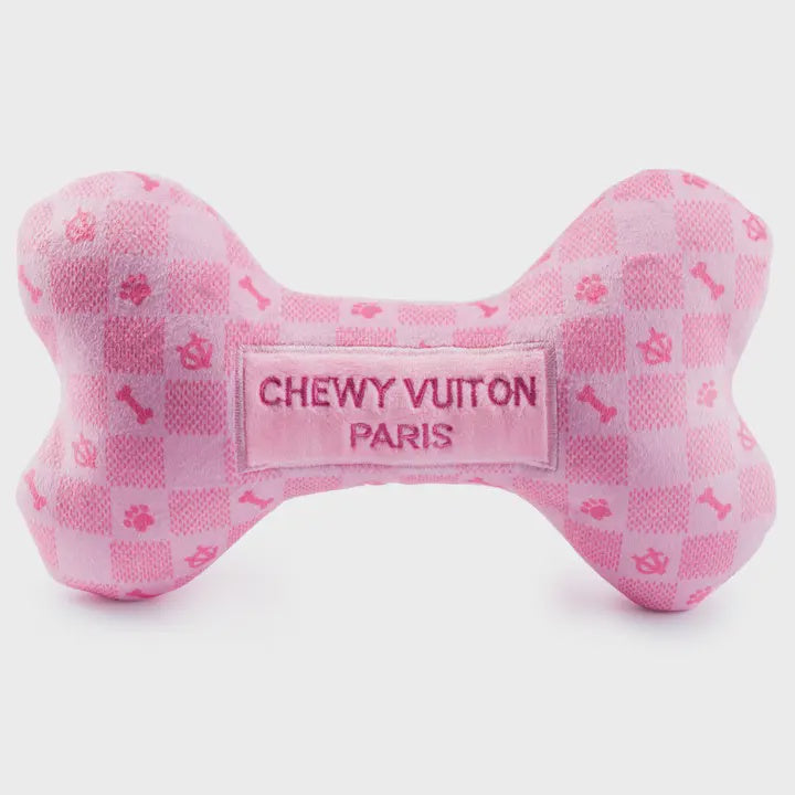 Pink Checker Chewy Vuiton Bone By Haute Diggity Dog