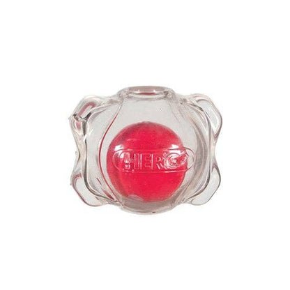 Hero Squeakables Amazing Bone Ball - Clear/ Red