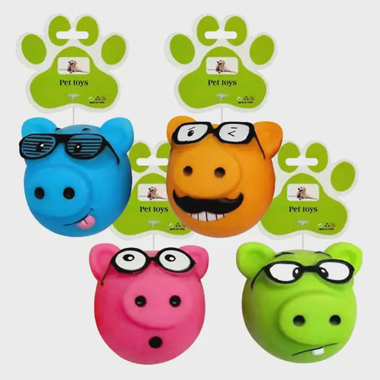 Squeaky Pig Balls - 4 Colors