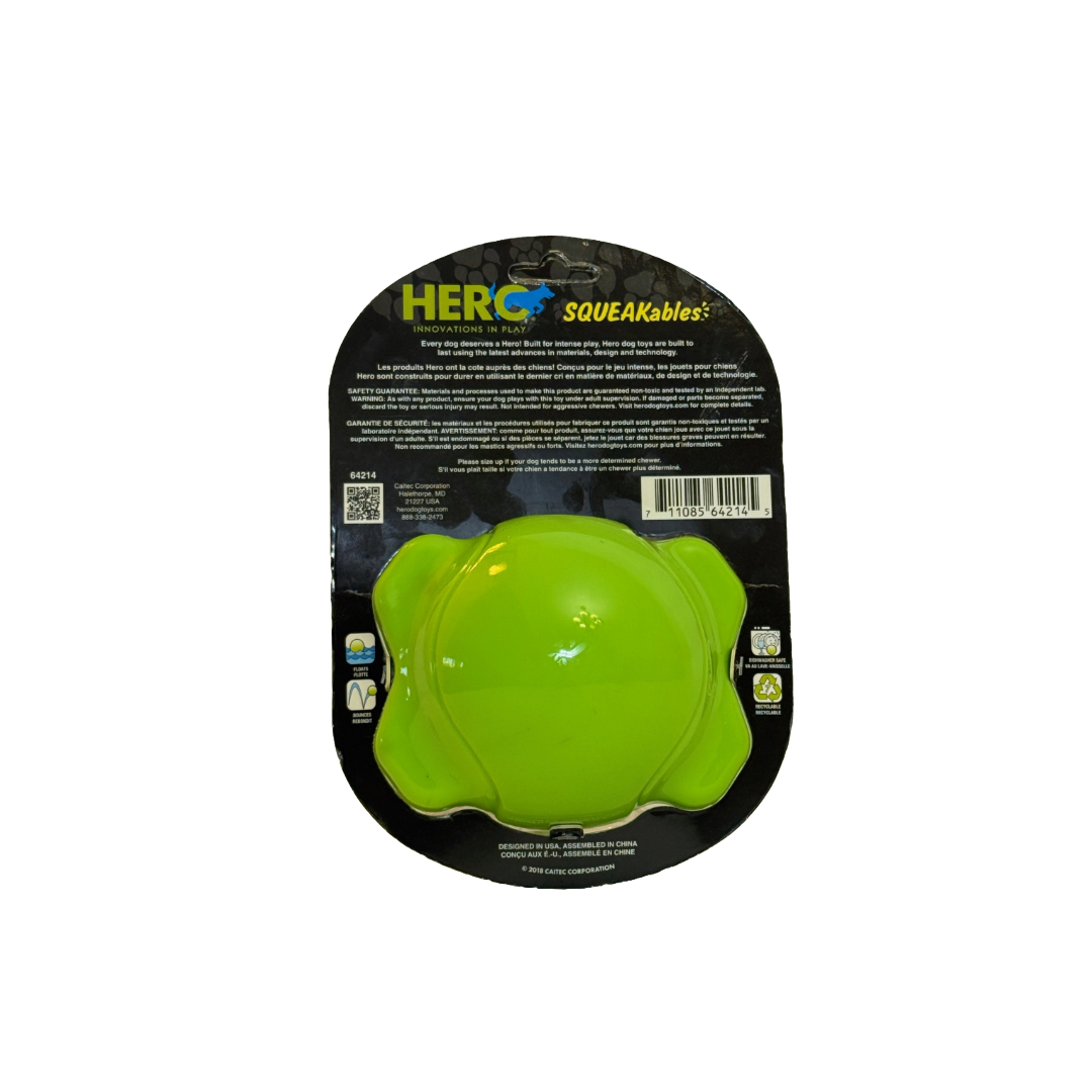 Hero Squeakables Amazing Bone Ball - Green