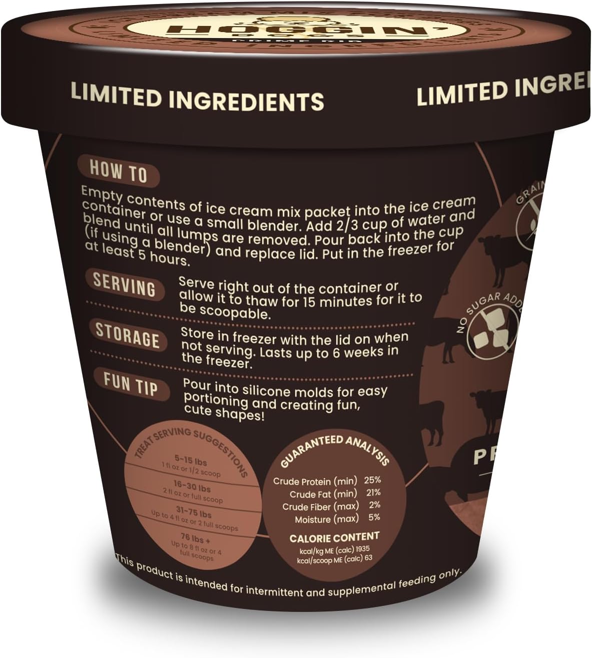 Hoggin' Dogs Ice Cream Mix Prime Rib 4.65 oz