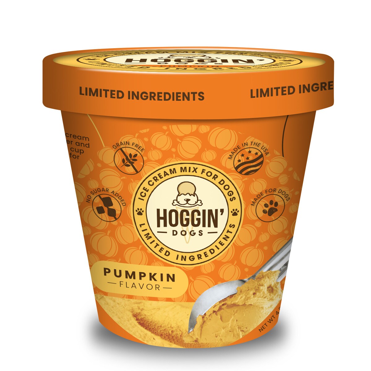 Hoggin' Dogs Ice Cream Mix Pumpkin 4.65 oz