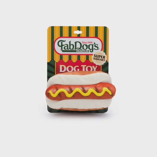 Hot Dog Squeaker Dog Toy