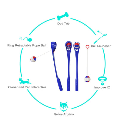 Ball Launcher - Blue - Retractable