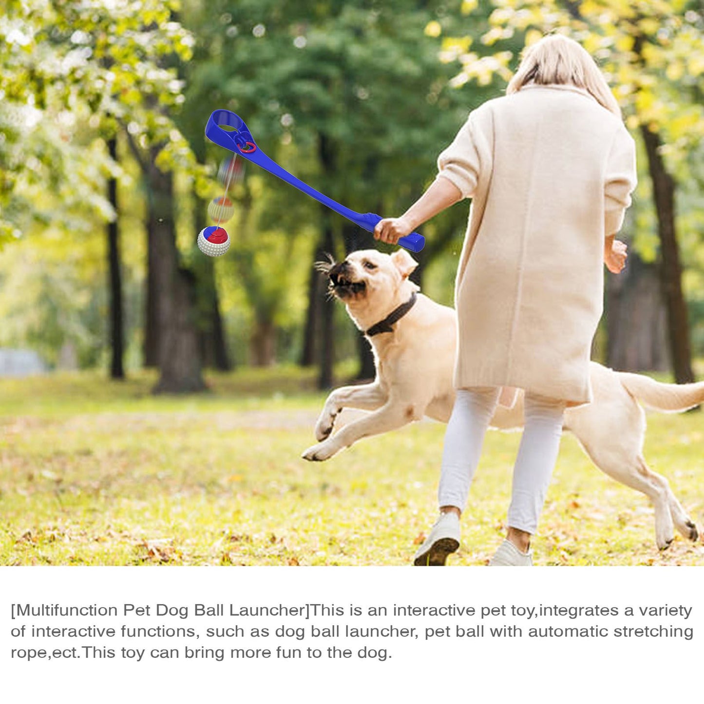 Ball Launcher - Blue - Retractable