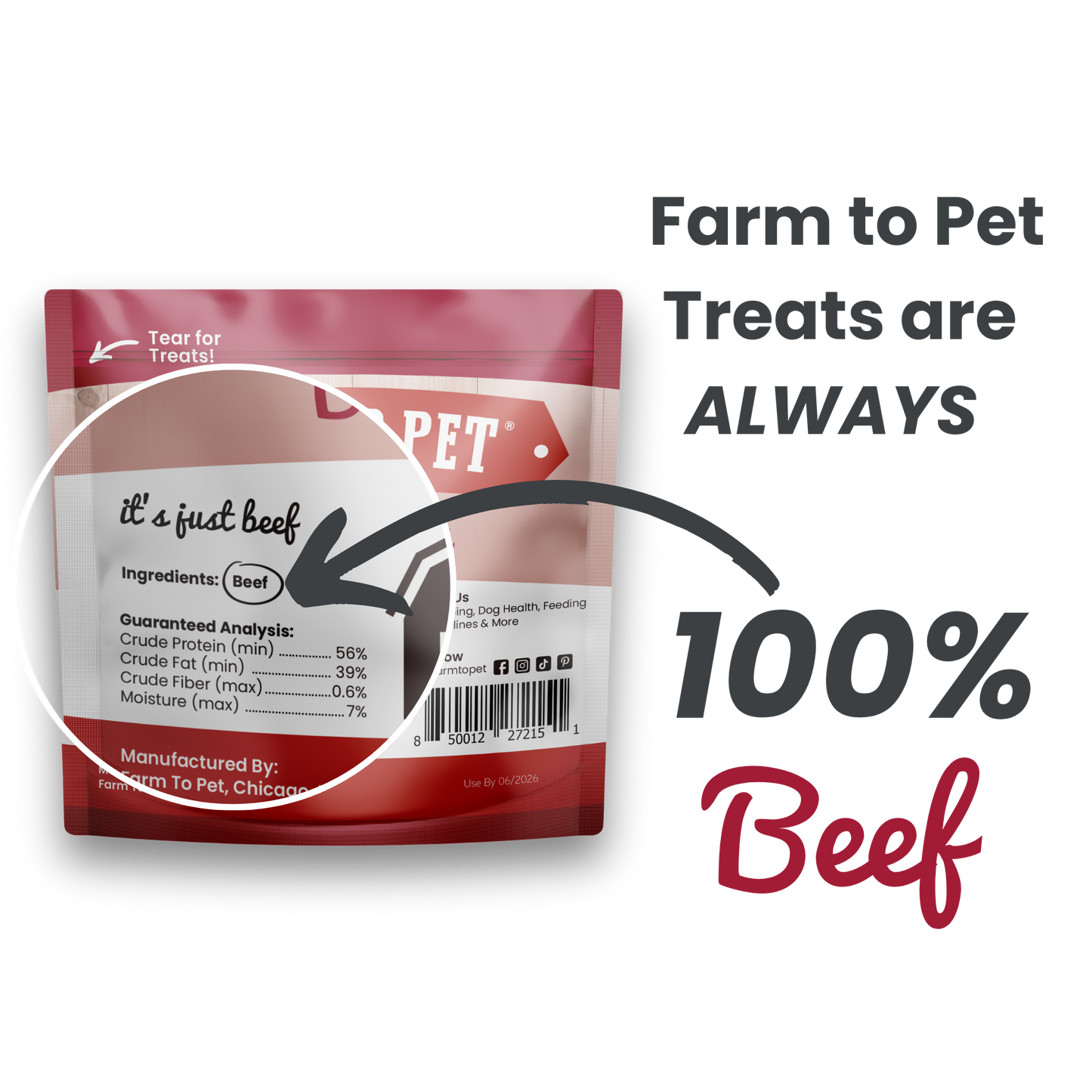 Beef Chips Snack Packs for Dogs