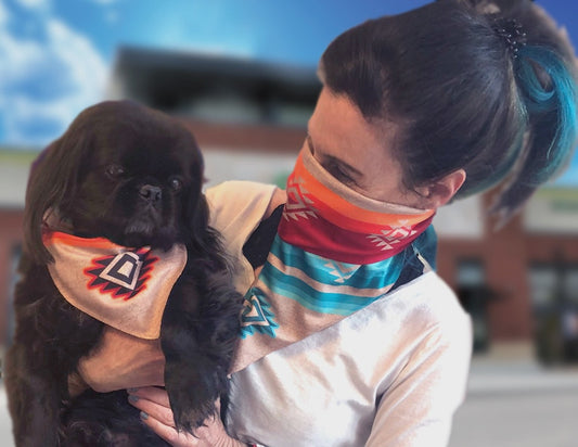 Sport Bandana - Turquoise Sky/Sky Fire Reversable