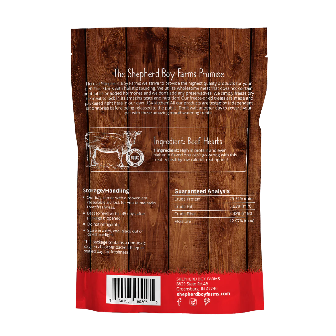 Freeze Dried Beef Heart Treats - USA