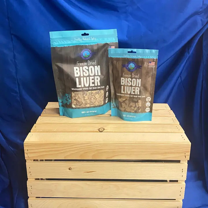 Freeze Dried Bison Liver Dog Treats - USA