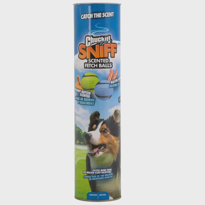 Chuckit Sniff Ball 4 Pack - Bacon & Peanut Butter