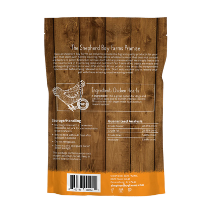 Freeze Dried Chicken Heart Dog Treats - USA