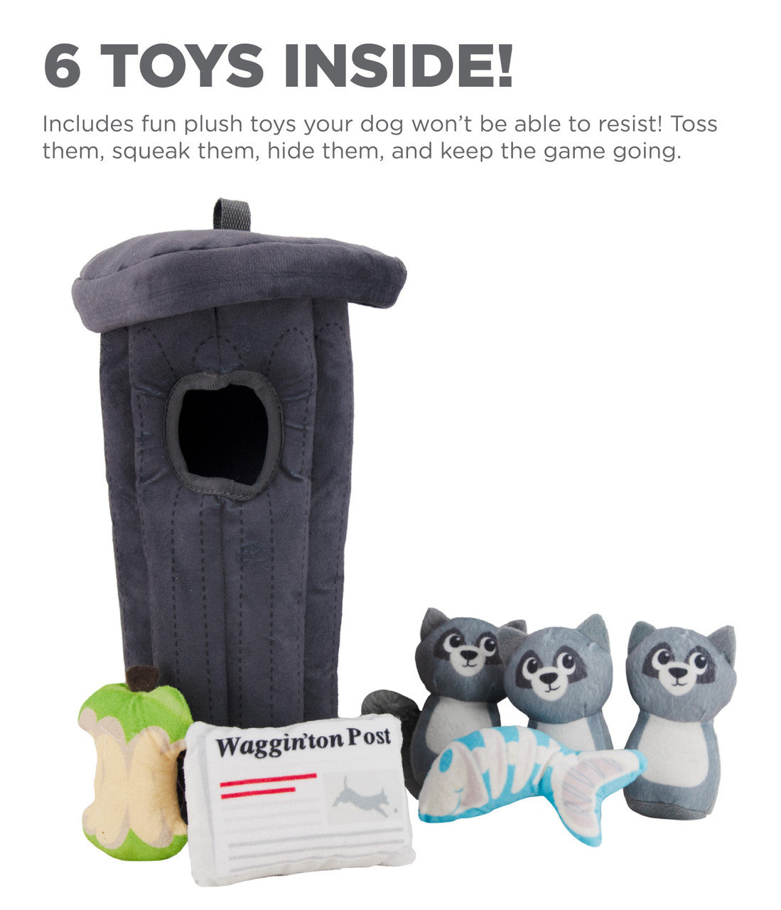 Outward Hound Hide a Racoon Plush Dog Toy Puzzle