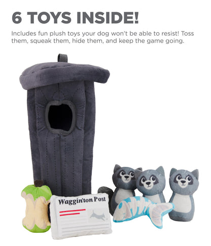 Outward Hound Hide a Racoon Plush Dog Toy Puzzle