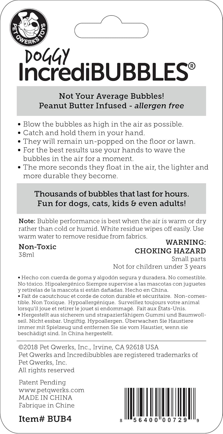 Pet Qwerks Peanut Butter IncrediBubbles for Dogs