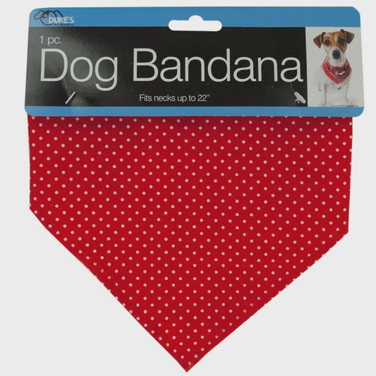 Polka Dot Dog Bandana with Snap Closure - Blue