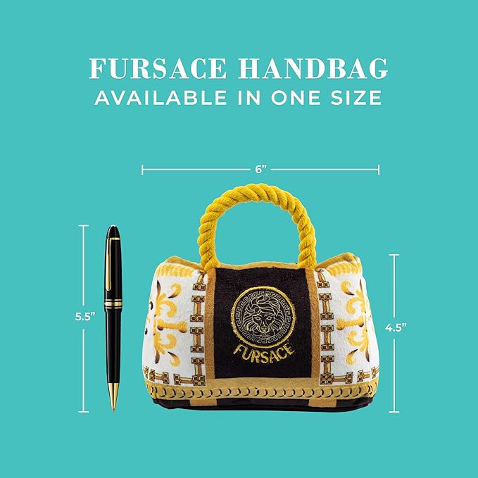 Fursace Handbag Squeaker Dog Purse Chew