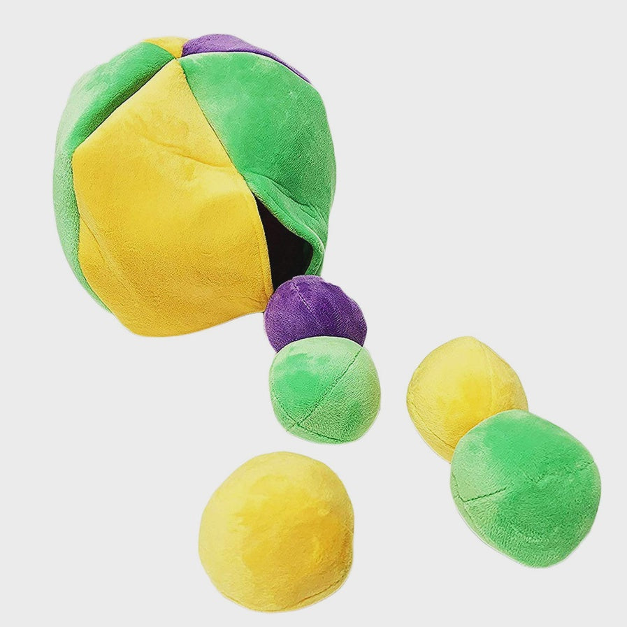 Hide A Ball Dog Puzzle Toy with Plush Squeaker Balls by Midlee