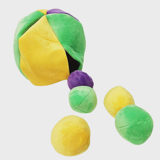 Hide A Ball Dog Puzzle Toy with Plush Squeaker Balls by Midlee