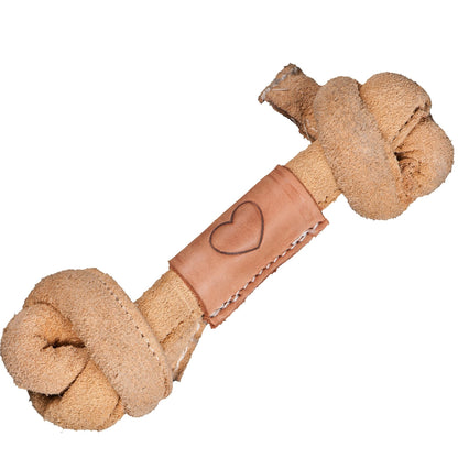 Huggle Hide Natural Leather Knotted Bone
