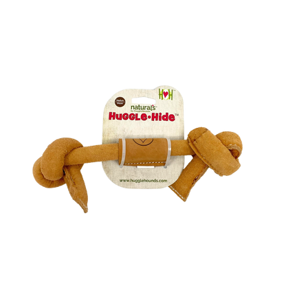 Huggle Hide Natural Leather Knotted Bone