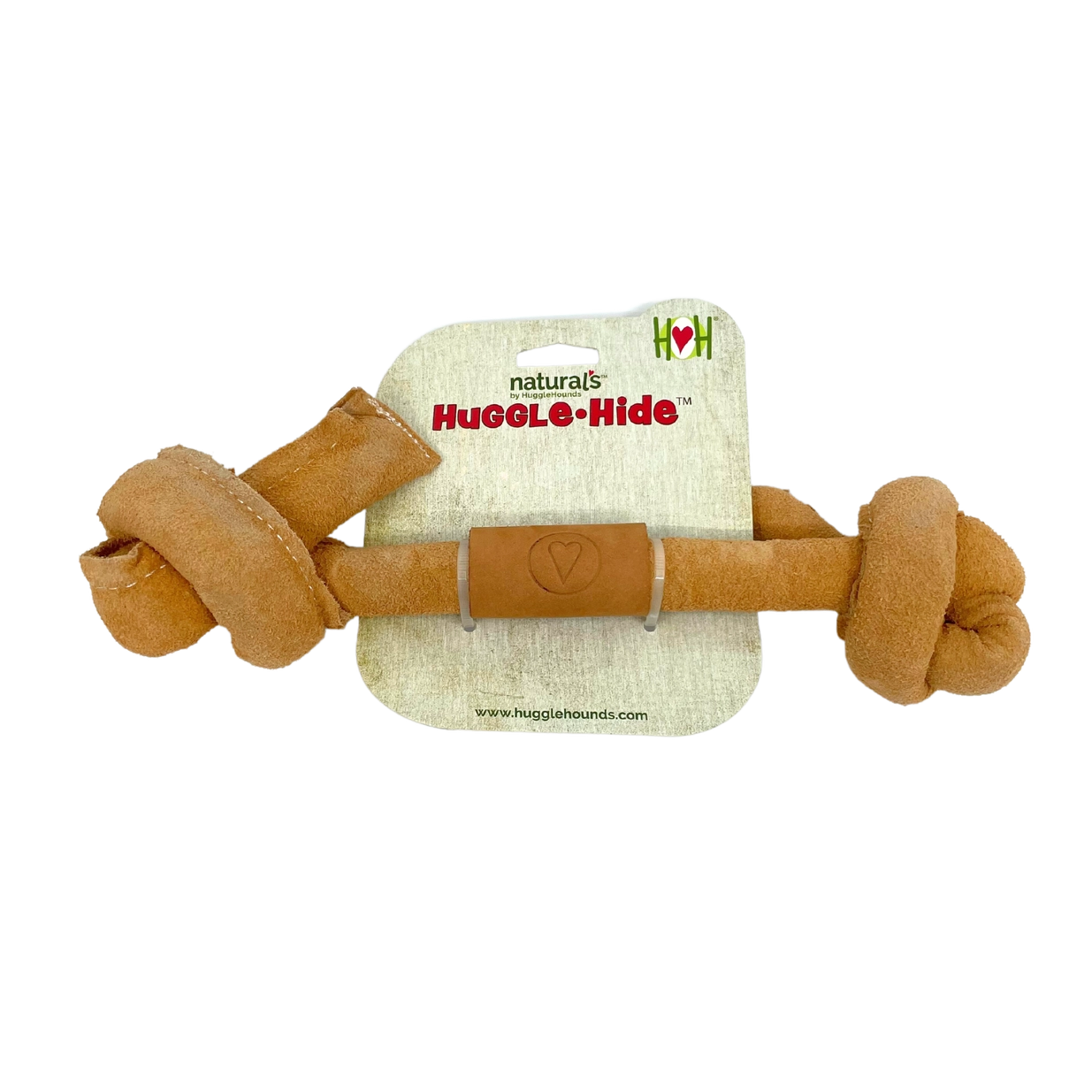 Huggle Hide Natural Leather Knotted Bone
