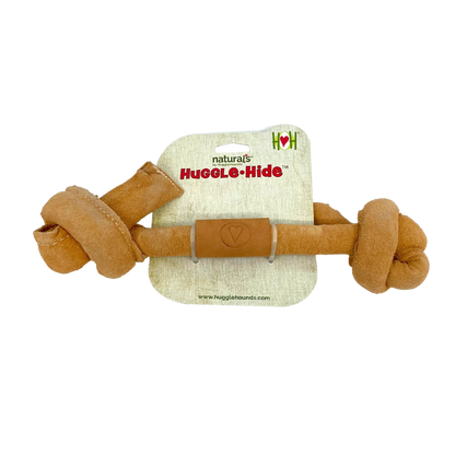 Huggle Hide Natural Leather Knotted Bone