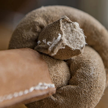 Huggle Hide Natural Leather Knotted Bone