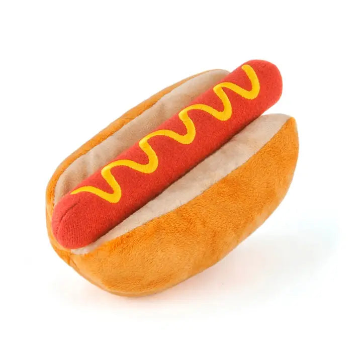 Hot Dog Squeaker Dog Toy