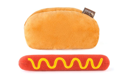 Hot Dog Squeaker Dog Toy