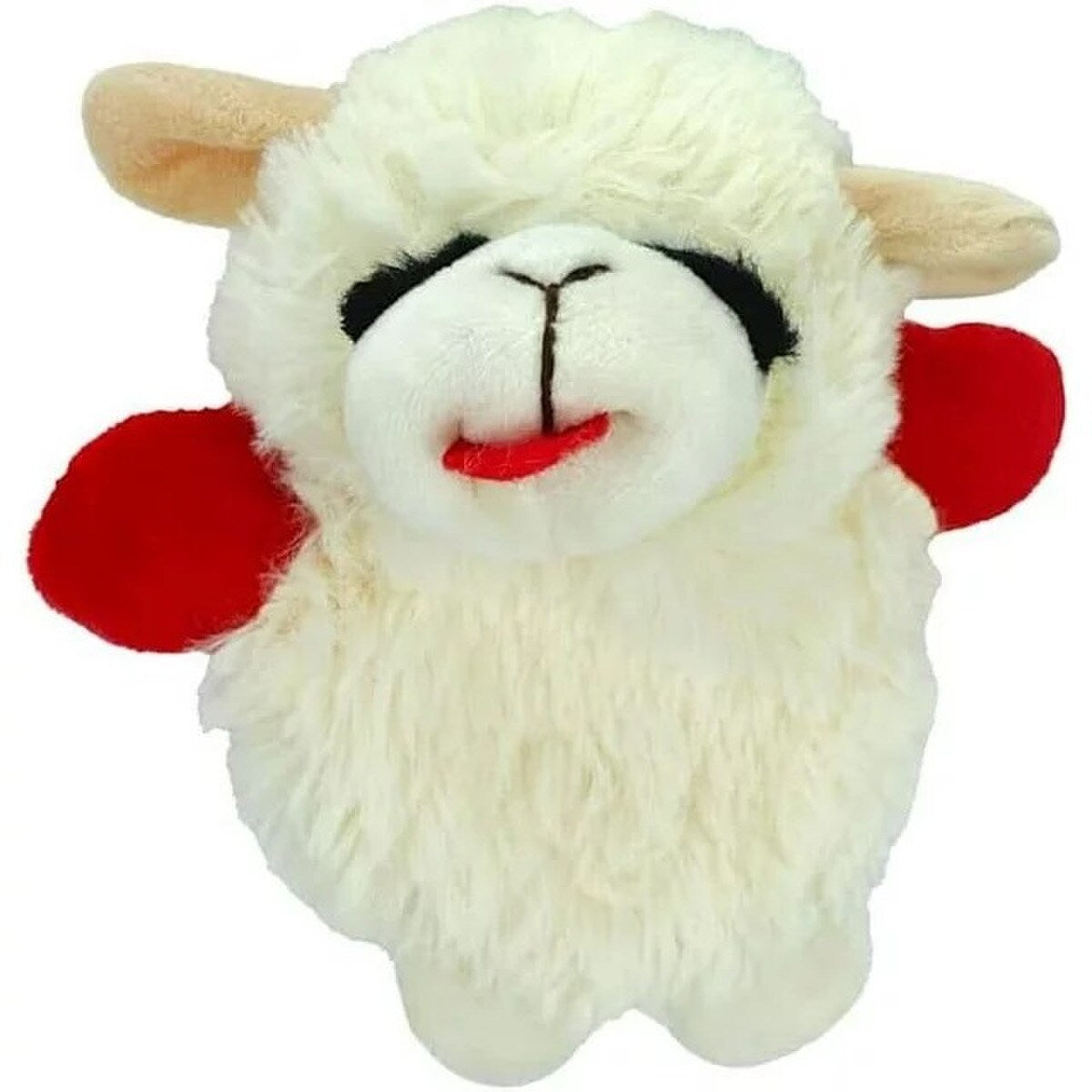 Dream Works Lamb Chop Squeaker Mat - Crinkle Plush Dog Toy 6"
