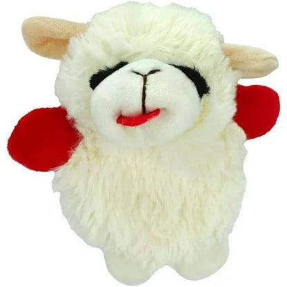 Dream Works Lamb Chop Squeaker Mat - Crinkle Plush Dog Toy 6"