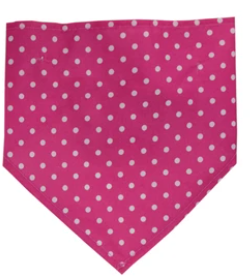 Polka Dot Dog Bandana with snap closures - Pink