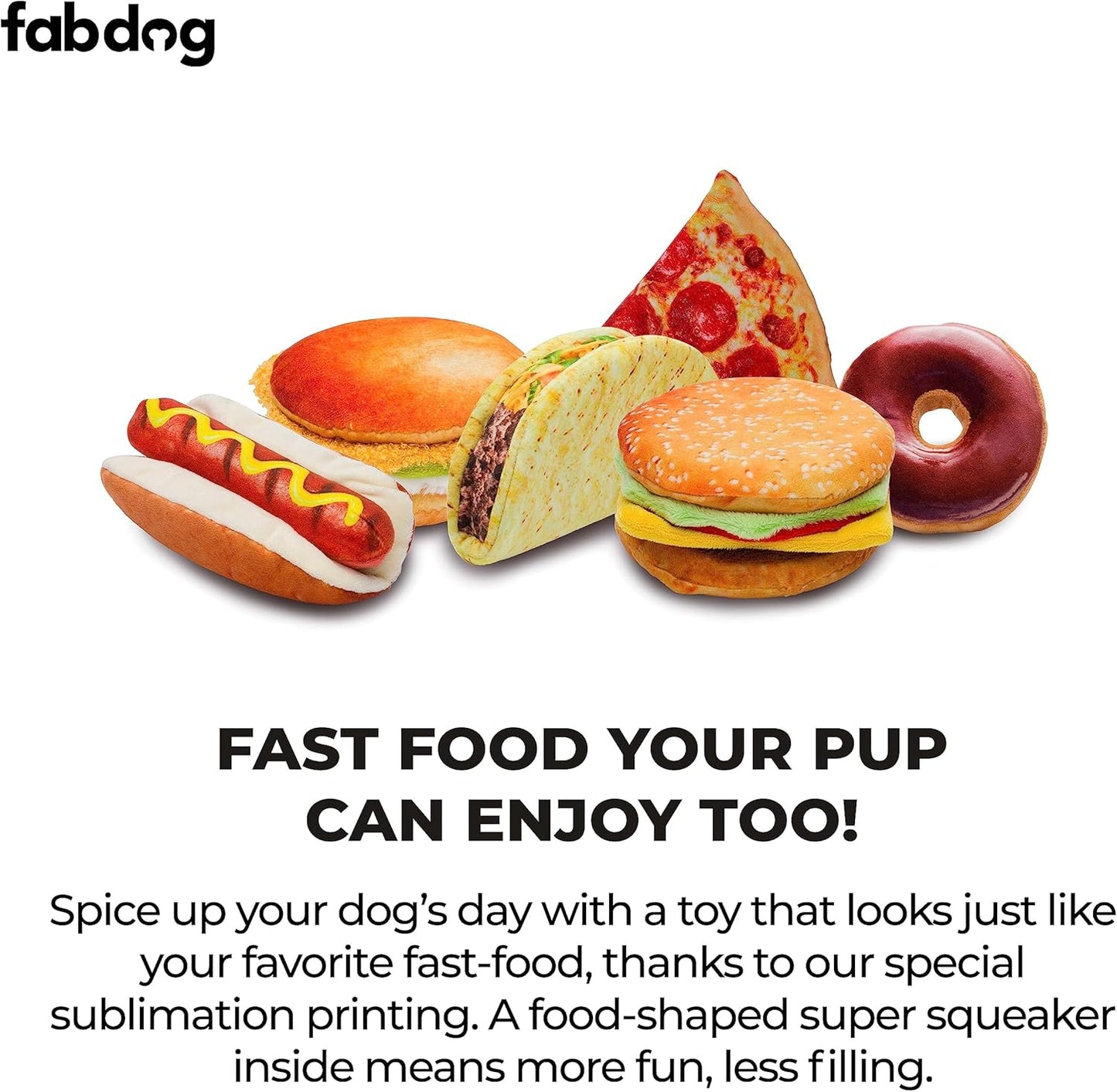 Hot Dog Squeaker Dog Toy